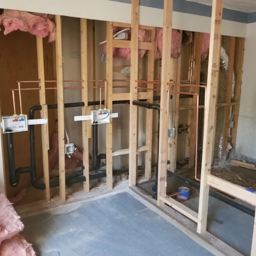 Rough-in copper and drain pipes for Bathroom Plumbing in Port Orchard